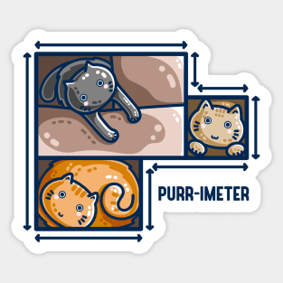 Purr-imeter Maths Cat Pun Sticker